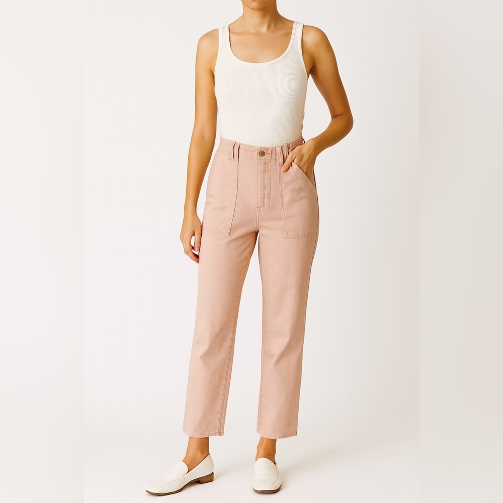 Anthropologie Pilcro Women's 27 Beige Utility Pants Cropped Casual Workwear Chic